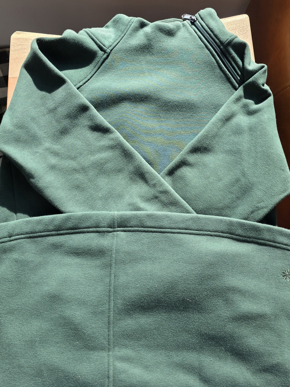Athleta Cozy Karma Dark Green Long Sleeve Dress